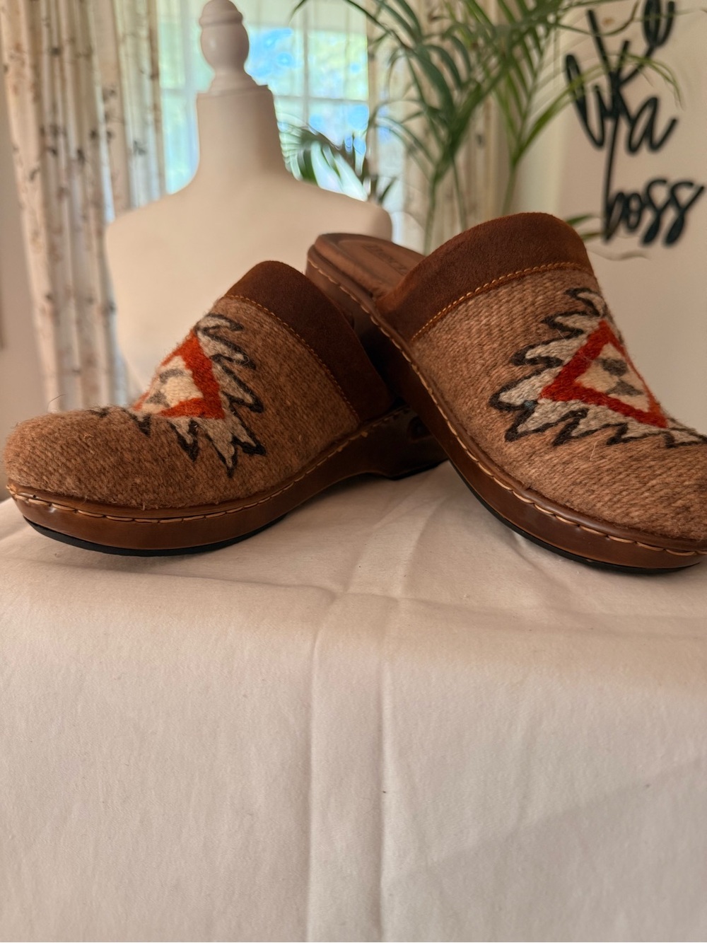 Born Aztec Patterned Slip-On Clog